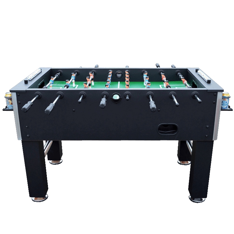 โต๊ะโกล์ โต๊ะฟุตบอลมือหมุน POOL BILLIARD รุ่น V.1 สีดำล้วน